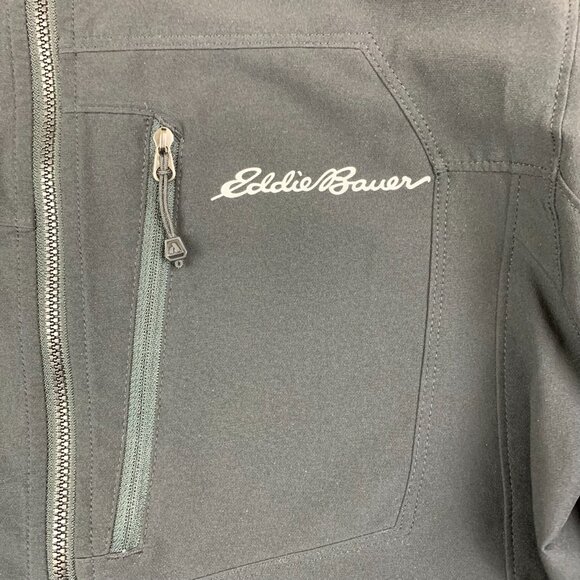 Eddie Bauer First Ascent Mens Sandstone Backbone Jacket Medium Black Full Zip - Picture 2 of 10